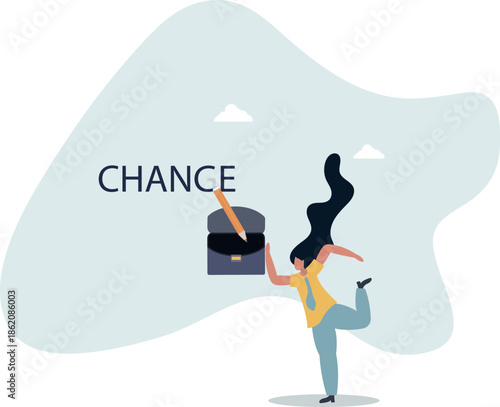 Turn change into chance, transformation for business opportunity, evolve to survive and win business competition concept,life and employment of people.
