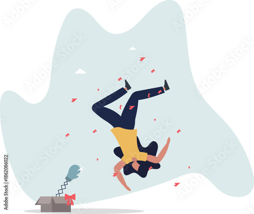 Being fired from job, unemployment and jobless, business failure or stock market bad news surprise investor concept,life and employment of people.