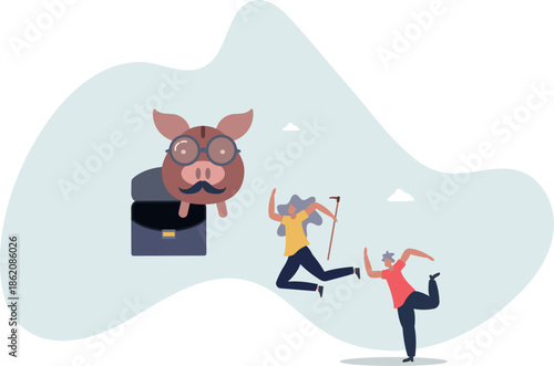 Retirement savings plan, pension fund or investment for elderly, 401k or financial asset for retiree, profit, earning and growth concept,life and employment of people.