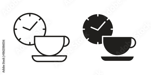 Break icons in trendy flat style. symbol for your web site design, app, UI Vector EPS 10.