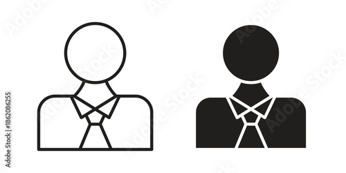 Businessman icons in trendy flat style. symbol for your web site design, app, UI Vector EPS 10.