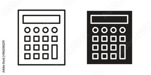 Calculator icons in trendy flat style. symbol for your web site design, app, UI Vector EPS 10.