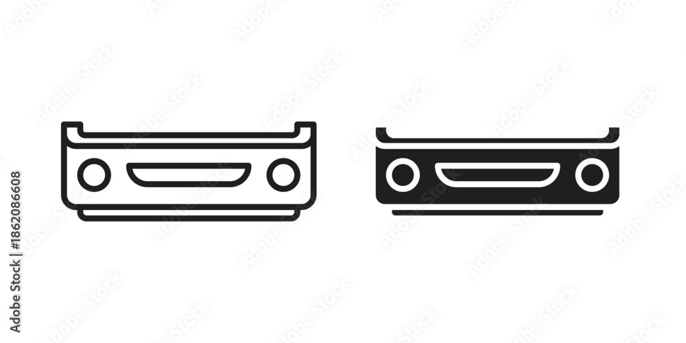 Fototapeta premium Car bumper icons in trendy flat style. symbol for your web site design, app, UI Vector EPS 10.