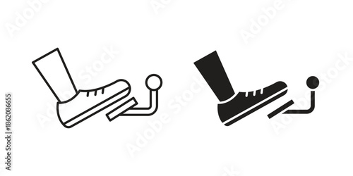 car pedal icons in trendy flat style. symbol for your web site design, app, UI Vector EPS 10.