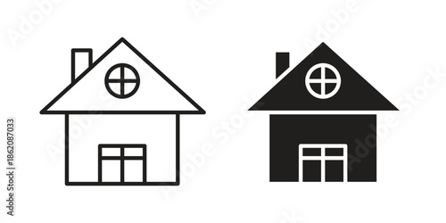 Chalet icons in trendy flat style. symbol for your web site design, app, UI Vector EPS 10.