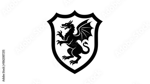 Dragon shield logo design