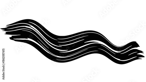 Black wavy lines on white background