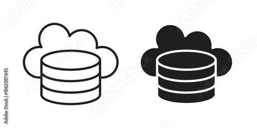 Cloud server icons in trendy flat style. symbol for your web site design, app, UI Vector EPS 10.