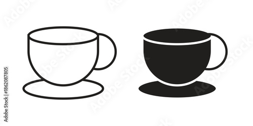 coffee cup icons in trendy flat style. symbol for your web site design, app, UI Vector EPS 10.