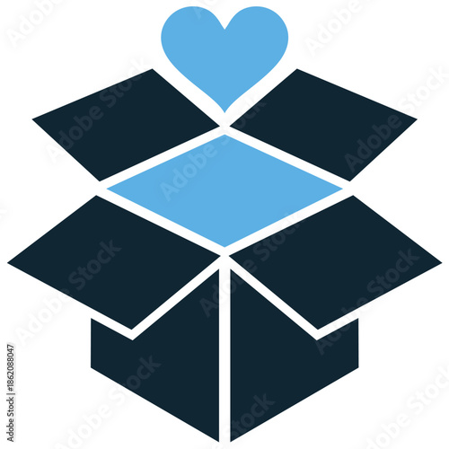 Donation box icon vector for fundraising events. Ideal for money collection jars, charity contributions, ballot boxes, and saving coins.