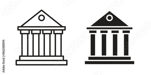 Courthouse icons in trendy flat style. symbol for your web site design, app, UI Vector EPS 10.