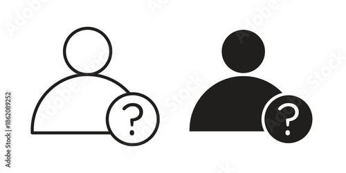 Curious human icons in trendy flat style. symbol for your web site design, app, UI Vector EPS 10.