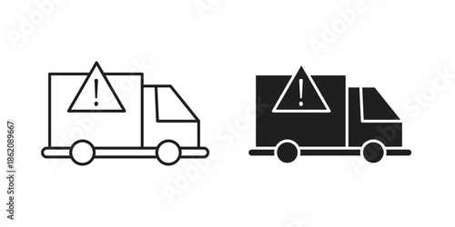Delivery delay icons in trendy flat style. symbol for your web site design, app, UI Vector EPS 10.
