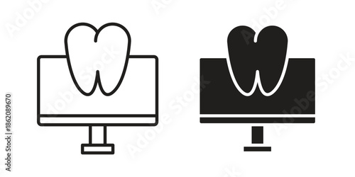 Dental X ray icons in trendy flat style. symbol for your web site design, app, UI Vector EPS 10.