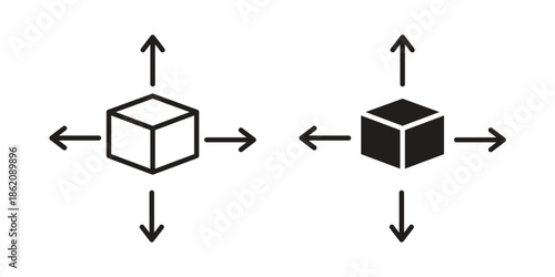 Distribution box icons in trendy flat style. symbol for your web site design, app, UI Vector EPS 10.