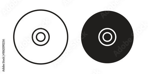 DVD icons in trendy flat style. symbol for your web site design, app, UI Vector EPS 10.