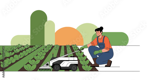 Futuristic farming innovation automated robotics and human collaboration for sustainable harvest