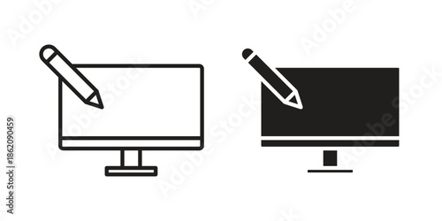 Electronic signature icons in trendy flat style. symbol for your web site design, app, UI Vector EPS 10.