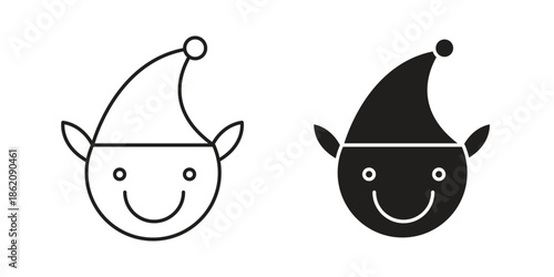 Elf icons in trendy flat style. symbol for your web site design, app, UI Vector EPS 10.