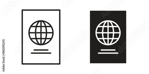 Immigration icons in trendy flat style. symbol for your web site design, app, UI Vector EPS 10.
