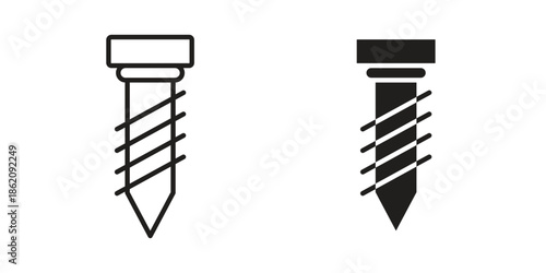Implant Fixture icons in trendy flat style. symbol for your web site design, app, UI Vector EPS 10.
