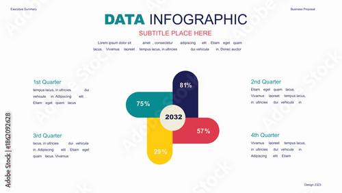 A collection of infographic elements Illustration in a flat style