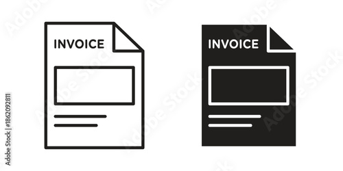 Invoice icons in trendy flat style. symbol for your web site design, app, UI Vector EPS 10.