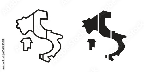 Italy flag icons in trendy flat style. symbol for your web site design, app, UI Vector EPS 10.