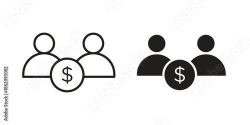 Joint account icons in trendy flat style. symbol for your web site design, app, UI Vector EPS 10. .
