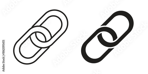 Link icons in trendy flat style. symbol for your web site design, app, UI Vector EPS 10.