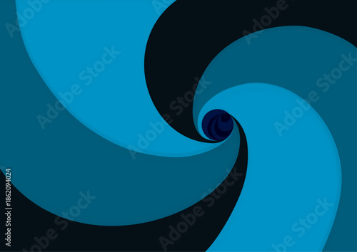 abstract blue background features business graphics snail pattern colors complementary depth spiral simple shadows 
