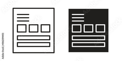 Mood board icons in trendy flat style. symbol for your web site design, app, UI Vector EPS 10.