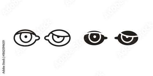 Myasthenia gravis icons in trendy flat style. symbol for your web site design, app, UI Vector EPS 10.