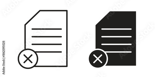 Paperless icons in trendy flat style. symbol for your web site design, app, UI Vector EPS 10.