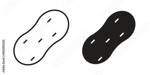 Peanut icons in trendy flat style. symbol for your web site design, app, UI Vector EPS 10.
