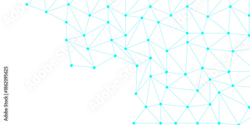 Abstract of simple line triangle pattern geometric background. Network geometry background. Digital data visualization Network geometry background. World globe blockchain technology background connect