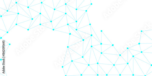 Abstract of simple line triangle pattern geometric background. Network geometry background. Digital data visualization Network geometry background. World globe blockchain technology background connect