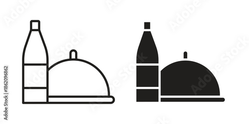 Room service icons in trendy flat style. symbol for your web site design, app, UI Vector EPS 10.