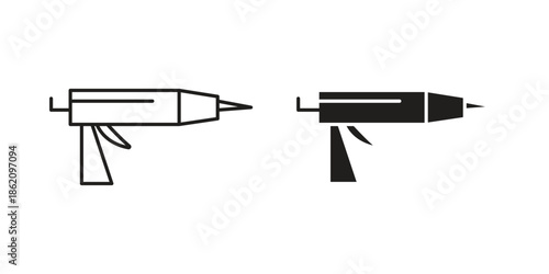 Sealants gun icons in trendy flat style. symbol for your web site design, app, UI Vector EPS 10.