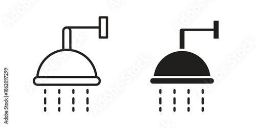 Shower Head icons in trendy flat style. symbol for your web site design, app, UI Vector EPS 10.
