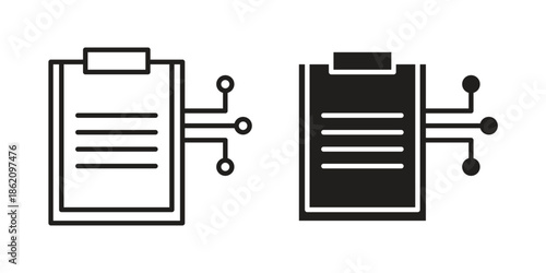 Smart contract icons in trendy flat style. symbol for your web site design, app, UI Vector EPS 10.