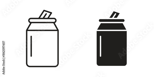 Soda can icons in trendy flat style. symbol for your web site design, app, UI Vector EPS 10.