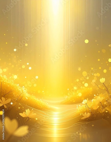 Light yellow vertical gradient with delicate glowing bokeh spots.