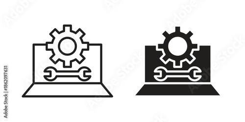 Software Engineering icons in trendy flat style. symbol for your web site design, app, UI Vector EPS 10.