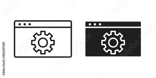 Software icons in trendy flat style. symbol for your web site design, app, UI Vector EPS 10.