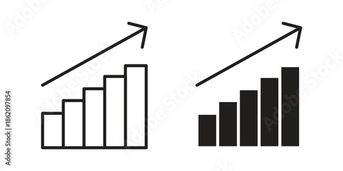 Stagflation icons in trendy flat style. symbol for your web site design, app, UI Vector EPS 10.