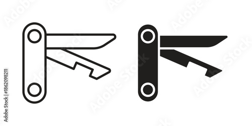Swiss Knife icons in trendy flat style. symbol for your web site design, app, UI Vector EPS 10.