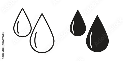 Tear drop icons in trendy flat style. symbol for your web site design, app, UI Vector EPS 10.