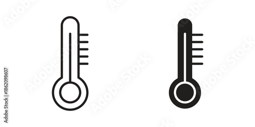 Thermometer icons in trendy flat style. symbol for your web site design, app, UI Vector EPS 10.