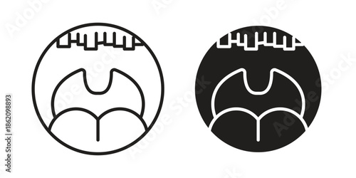 Tonsillitis icons in trendy flat style. symbol for your web site design, app, UI Vector EPS 10.